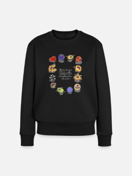 Wenn ich eine Blutzelle wäre ... - Frauen Premium Bio Pullover - Schwarz
