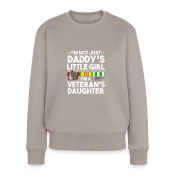 Vétéran du Vietnam - Pull Premium bio Femme - taupe - Devant - Julia (174cm)
