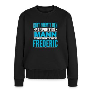Frederic Name Design - Frauen Premium Bio Pullover - Schwarz - Vorne - Julia (174cm)