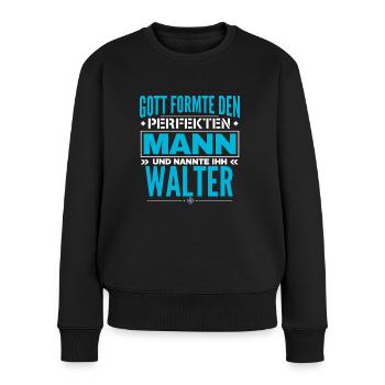 Walter Name Design - Frauen Premium Bio Pullover - Schwarz - Vorne - Julia (174cm)