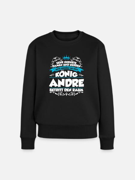 Andre Name Design - Frauen Premium Bio Pullover - Schwarz