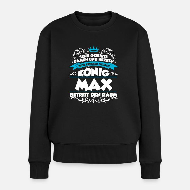 Max Name Design - Frauen Premium Bio Pullover - Schwarz