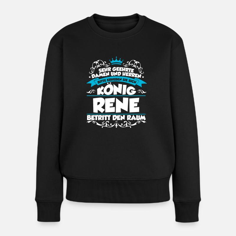 Rene Name Design - Frauen Premium Bio Pullover - Schwarz