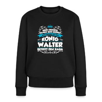 Walter Name Design - Frauen Premium Bio Pullover - Schwarz - Vorne - Julia (174cm)