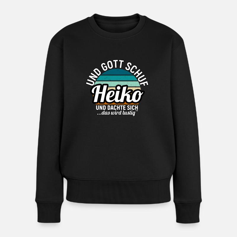Heiko - Frauen Premium Bio Pullover - Schwarz