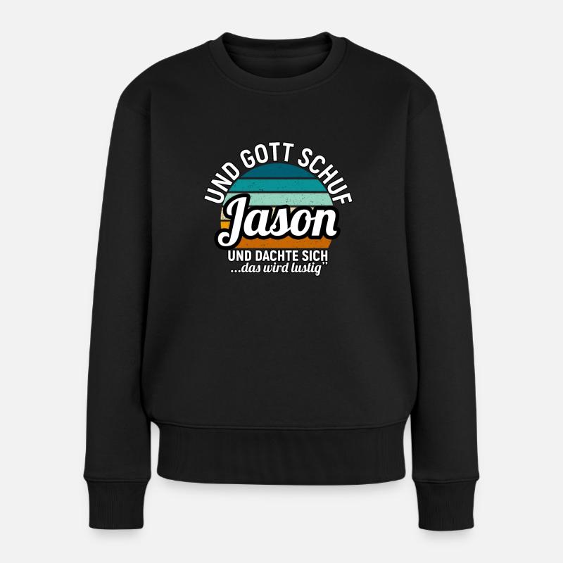Jason - Frauen Premium Bio Pullover - Schwarz