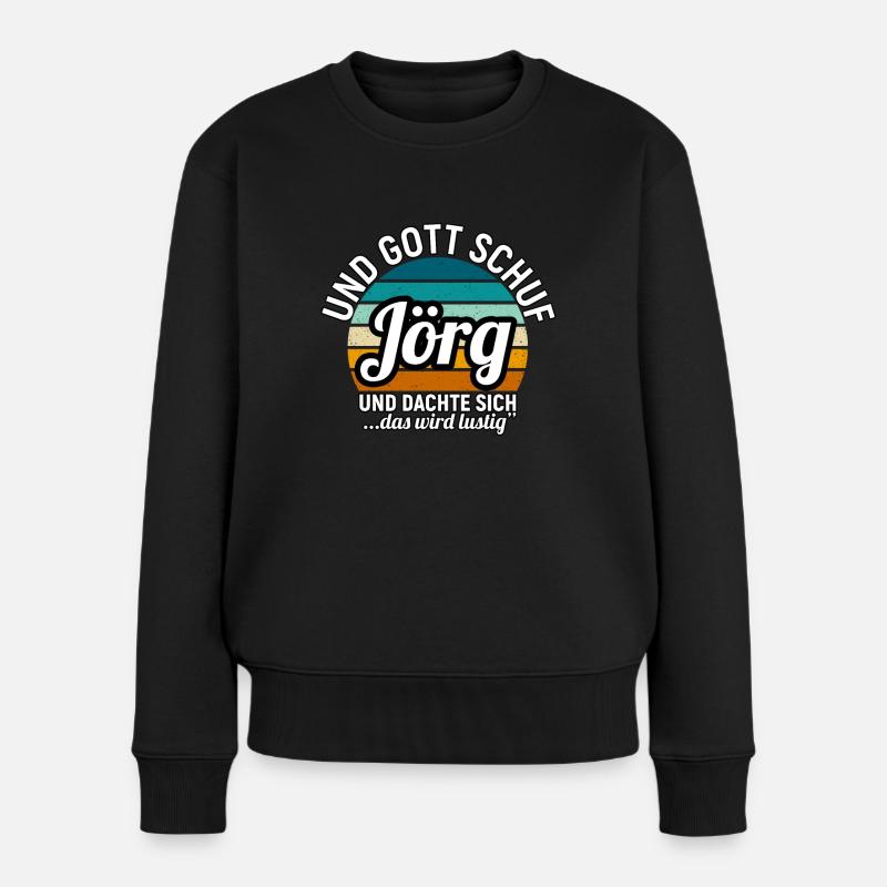 Jörg - Frauen Premium Bio Pullover - Schwarz