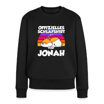 Offizielles Schlafshirt Von Jonah - Frauen Premium Bio Pullover - Schwarz - Vorne - Julia (174cm)