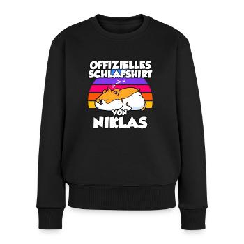 Offizielles Schlafshirt Von Niklas - Frauen Premium Bio Pullover - Schwarz - Vorne - Julia (174cm)