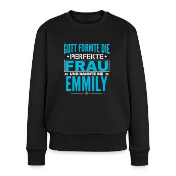 Emmily Name Design - Women's Premium Organic Jumper - black - Front - Julia (174cm)