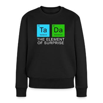 The Element Of Surprise - Women's Premium Organic Jumper - black - Front - Julia (174cm)