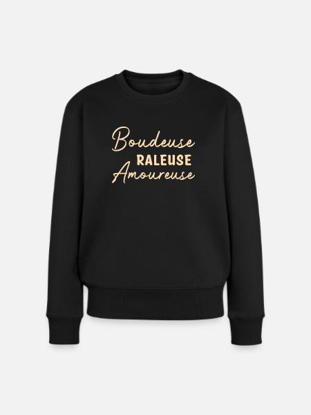 Citation boudeuse tee shirt boudeuse - Pull Premium bio Femme - noir