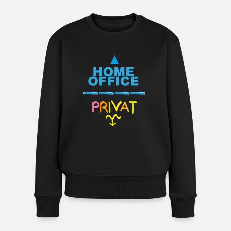 Home Office ganz Privat - Frauen Premium Bio Pullover - Schwarz