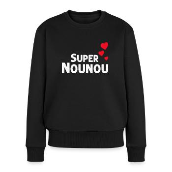 Super Nounou De Mon Coeur Cadeau Tendre - Pull Premium bio Femme - noir - Devant - Julia (174cm)