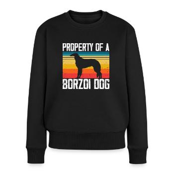 Barsoi propriétaire de chien Cool Dog Idée cadeau - Pull Premium bio Femme - noir - Devant - Julia (174cm)
