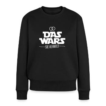 Das Wars sie heiratet | JGA T-Shirt - Frauen Premium Bio Pullover - Schwarz - Vorne - Julia (174cm)