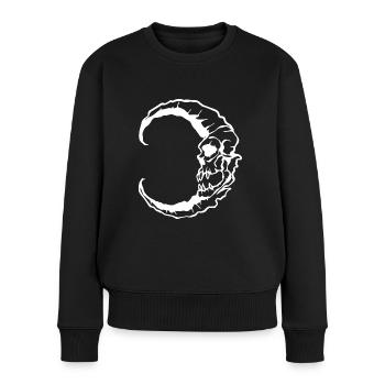 Moon Skull Halloween - Women's Premium Organic Jumper - black - Front - Julia (174cm)