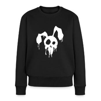 Blutkaninchen - Frauen Premium Bio Pullover - Schwarz - Vorne - Julia (174cm)