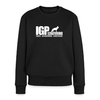 IGP SCHÄFERHUND Wilsigns Hundesport Geschenke IPO - Frauen Premium Bio Pullover - Schwarz - Vorne - Julia (174cm)