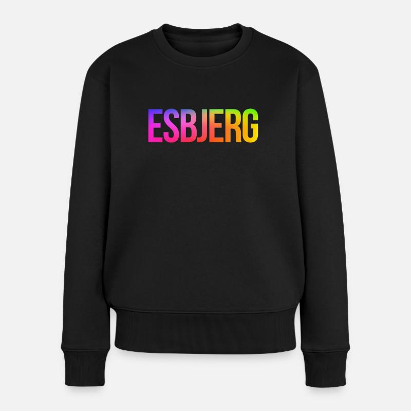 Esbjerg Stolz - Frauen Premium Bio Pullover - Schwarz