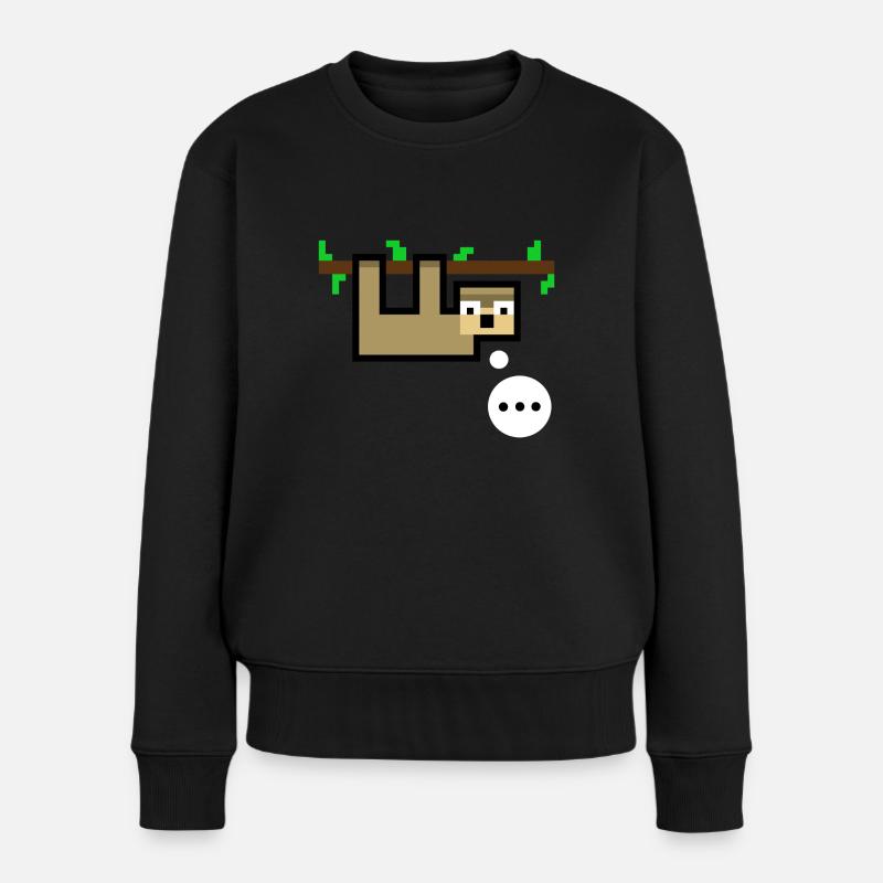 Sloth is Speechless - Women's Premium Organic Jumper - black