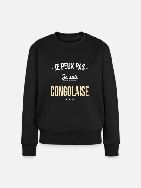 Je peux pas je suis Congolaise - Pull Premium bio Femme - noir