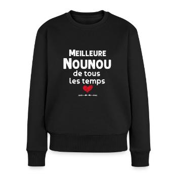 Nounou tu es la meilleure. - Pull Premium bio Femme - noir - Devant - Julia (174cm)