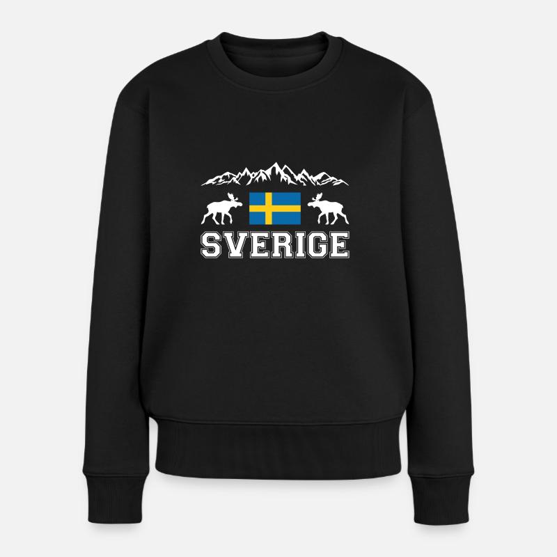 Schweden - Frauen Premium Bio Pullover - Schwarz