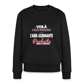 Voilà à quoi ressemble l'aide-soignante parfaite - Pull Premium bio Femme - noir - Devant - Julia (174cm)