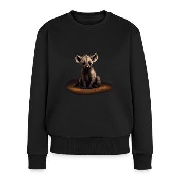 Bébé hyène Wild Africa Wilderness - Pull Premium bio Femme - noir - Devant - Julia (174cm)