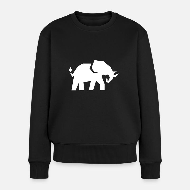 Éléphant - Pull Premium bio Femme - noir
