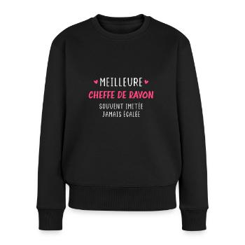 souvent imitée meilleure Chef de rayon - Pull Premium bio Femme - noir - Devant - Julia (174cm)