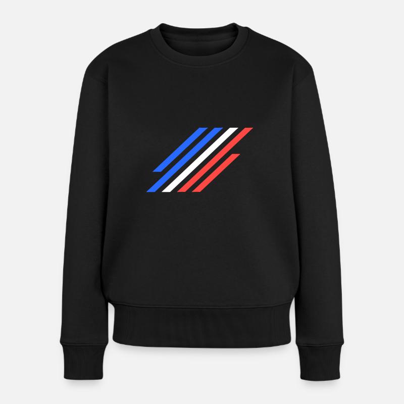 Frankreich - Frauen Premium Bio Pullover - Schwarz