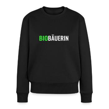 Biobäuerin Bio Landwirtin Biobauernhof biologisch - Frauen Premium Bio Pullover - Schwarz - Vorne - Julia (174cm)