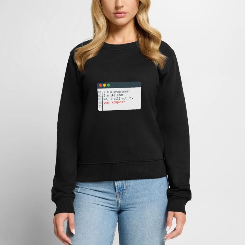 Programmer HTML Computer Coder Coding Programming Women's Premium Organic Jumper