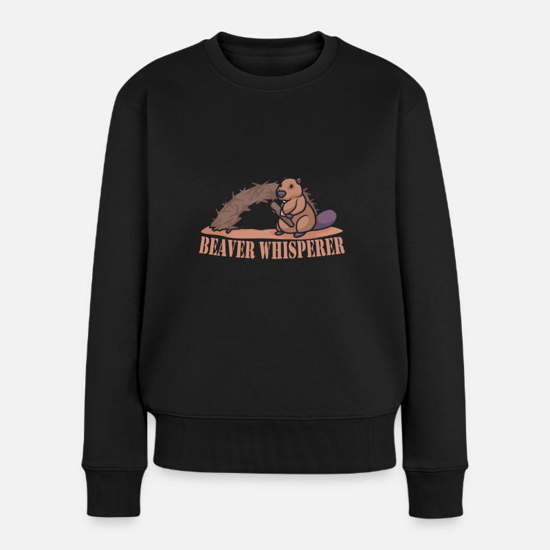 Biber Nutria - Frauen Premium Bio Pullover - Schwarz