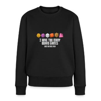 Brettspiel - Frauen Premium Bio Pullover - Schwarz - Vorne - Julia (174cm)