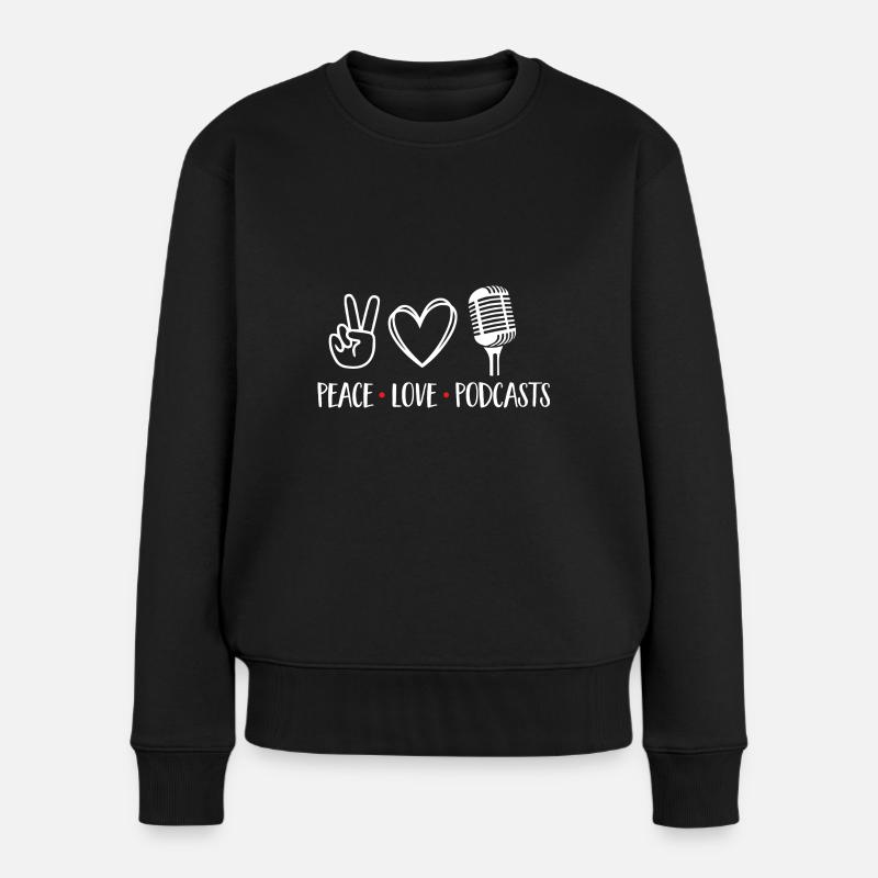 Podcaster Podcast - Frauen Premium Bio Pullover - Schwarz