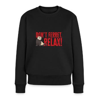 Frettchen Besitzer Frettchen - Frauen Premium Bio Pullover - Schwarz - Vorne - Julia (174cm)