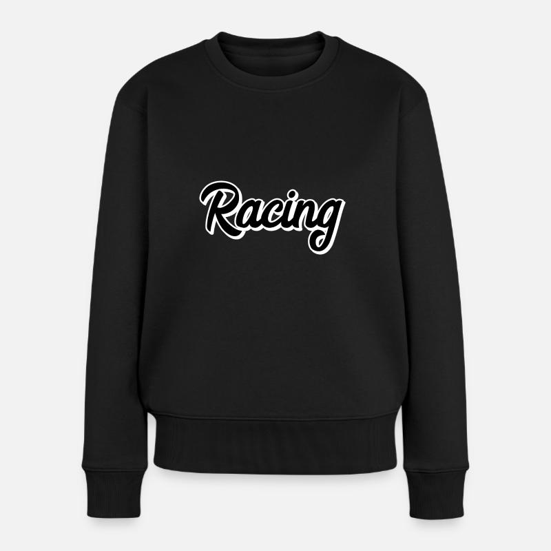 Racing - Frauen Premium Bio Pullover - Schwarz