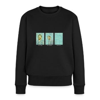 Van Gogh Van Goghing Van Gone - Funny Meme - Women's Premium Organic Jumper - black - Front - Julia (174cm)