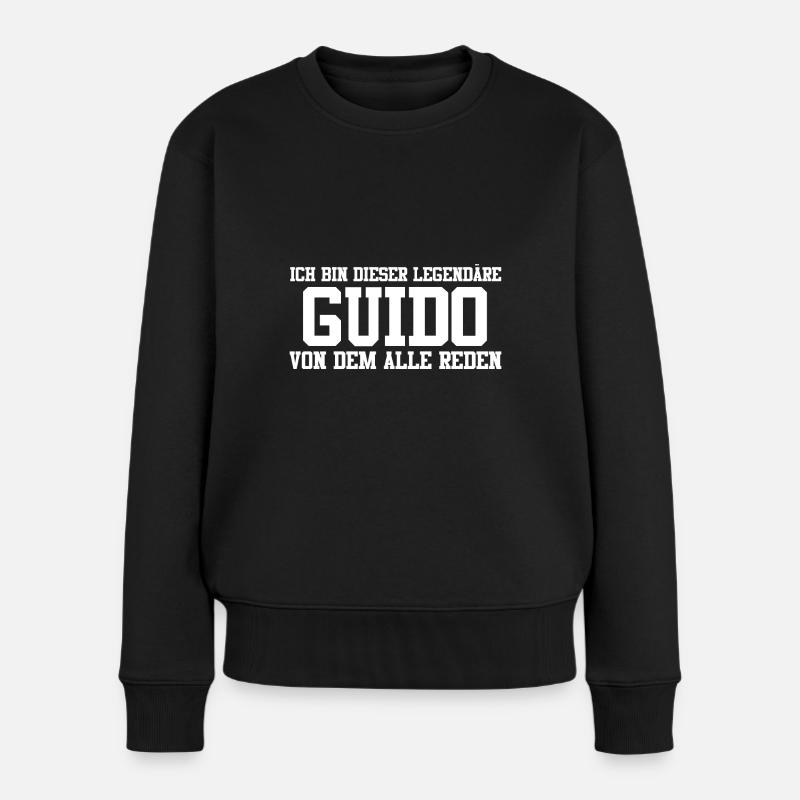 Guido Name Design - Frauen Premium Bio Pullover - Schwarz