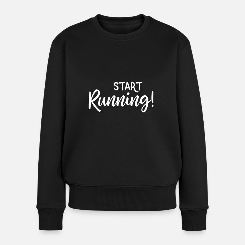 Démarrer l’exécution - Pull Premium bio Femme - noir