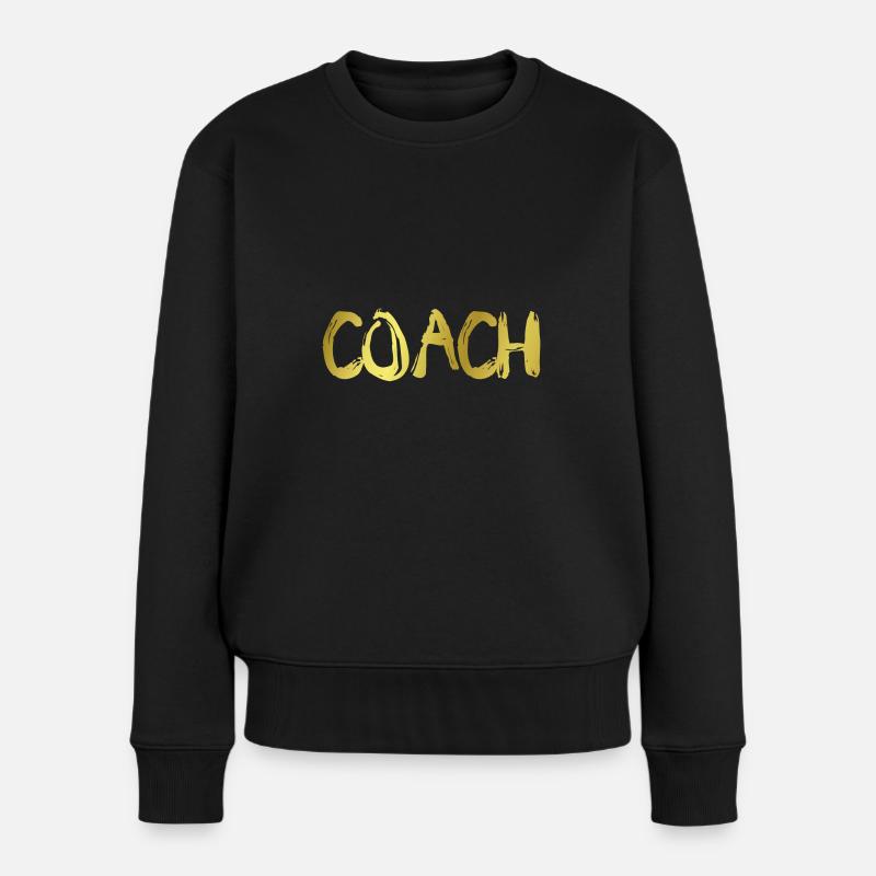 COACH - Frauen Premium Bio Pullover - Schwarz