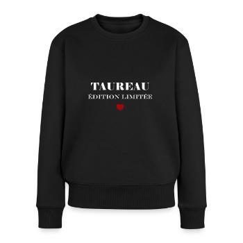 Taureau - Pull Premium bio Femme - noir - Devant - Julia (174cm)