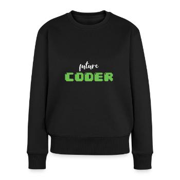 Future Coder Nerdy Programming - Frauen Premium Bio Pullover - Schwarz - Vorne - Julia (174cm)