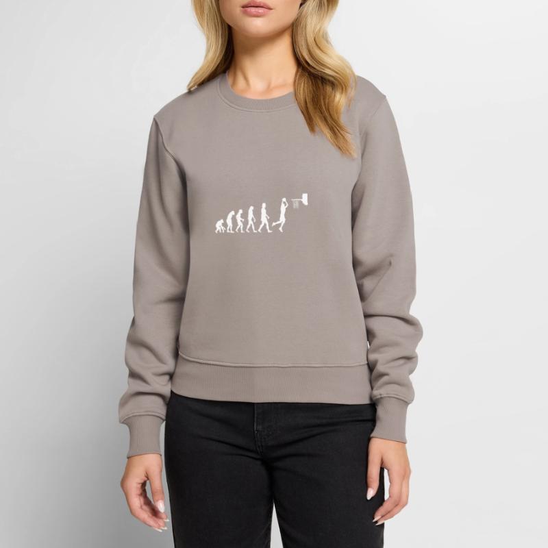 Basketball Evolution Dunk Dunking Geschenkidee Frauen Premium Bio Pullover