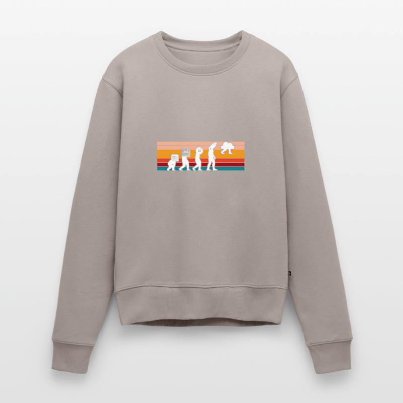 Evolution Of Man Coding Software Developer Program Frauen Premium Bio Pullover