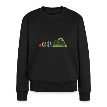Montagnes russes - Pull Premium bio Femme - noir - Devant - Julia (174cm)