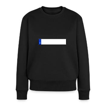 Nummernschild Blanko Individuell Geschenk Idee - Frauen Premium Bio Pullover - Schwarz - Vorne - Julia (174cm)